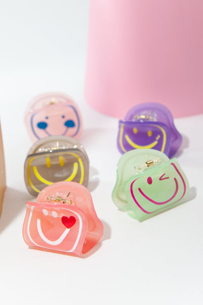 SMILEY HAIR CLAW CLIPS | 40H610