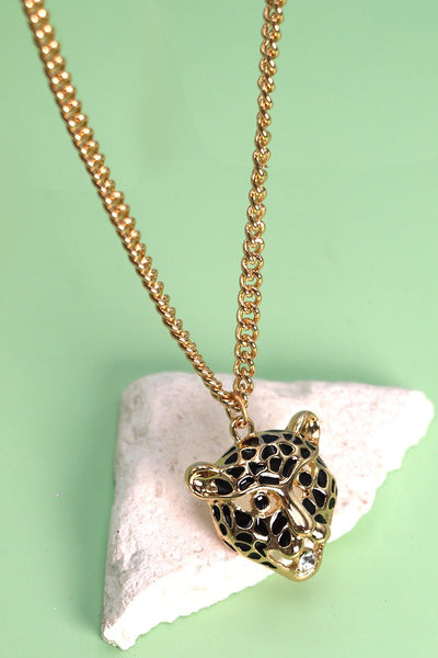 LEOPARD RHINESTONE NECKLACE | 31N23193