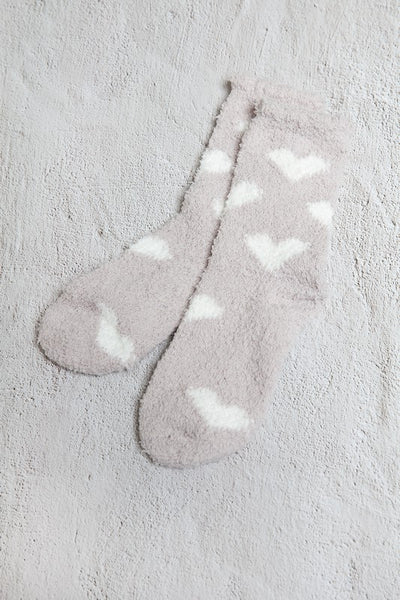 WARM CORAL FLEECE PLUSH HEART FUZZY SOCKS | 40S02043