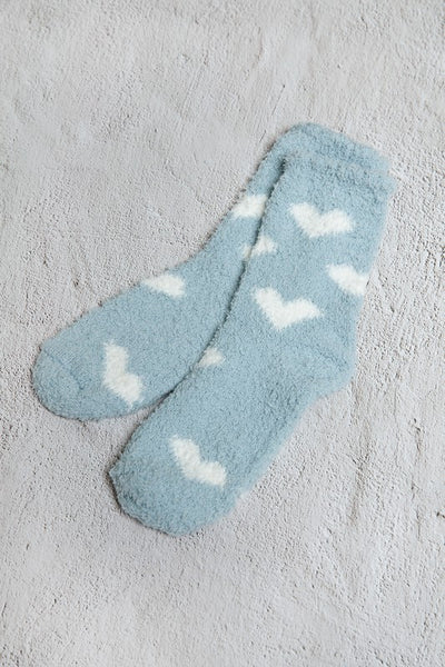 WARM CORAL FLEECE PLUSH HEART FUZZY SOCKS | 40S02043