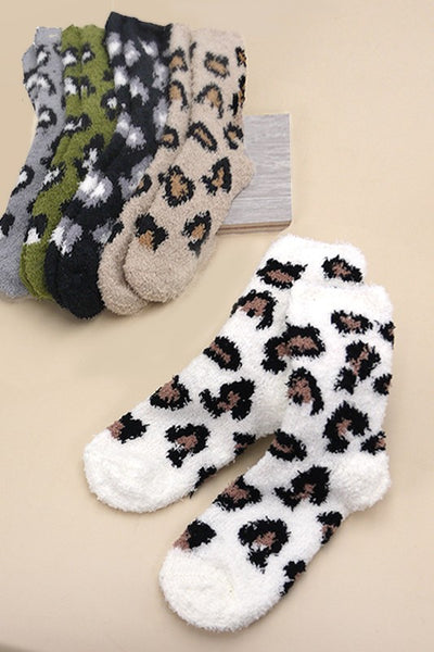 WARM CORAL FLEECE PLUSH ANIMAL FUZZY SOCKS | 40S02045