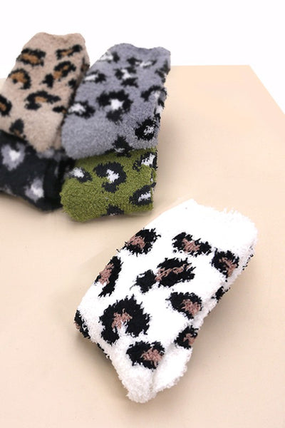 WARM CORAL FLEECE PLUSH ANIMAL FUZZY SOCKS | 40S02045