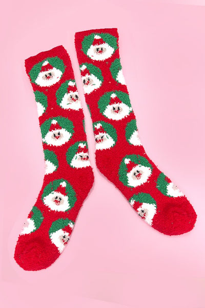 CHRISTMAS  HOLIDAY WARM CORAL FLEECE FUZZY SOCKS | 40S02046