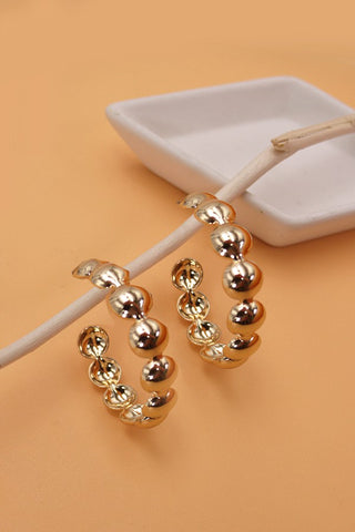 GOLD BUBBLE HOOP EARRINGS | 31E03128