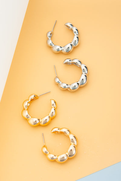 TWIST BUBBLE HOOP EAR | 10E3060134