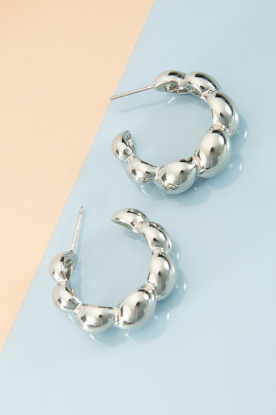 TWIST BUBBLE HOOP EAR | 10E3060134