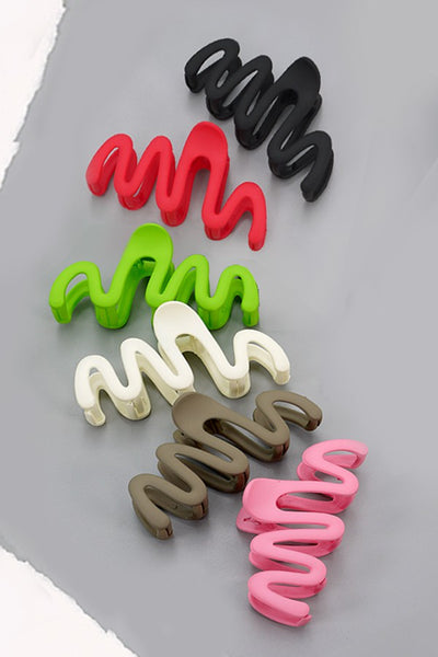 MATTE ZIGZAG HAIR CLAW CLIPS | 40H623