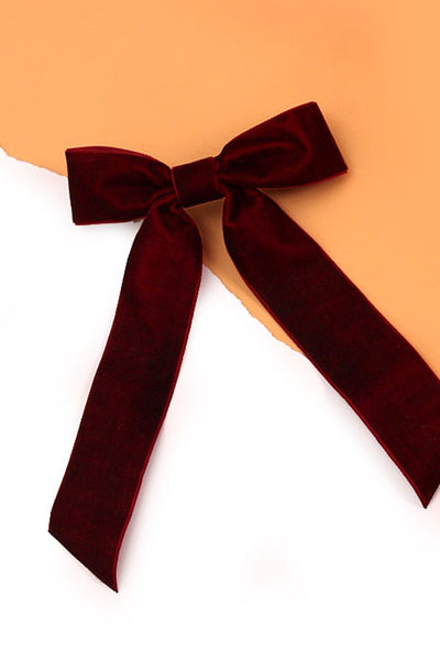 VELVET BOW LACE HAIR CLIPS | 40H613