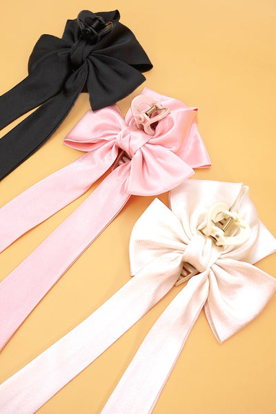 SOFT LONG BOW HAIR CLAW CLIPS | 40H619