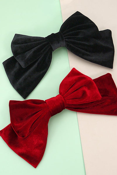 VELVET FABLE BOW HAIR CLIP | 40H620