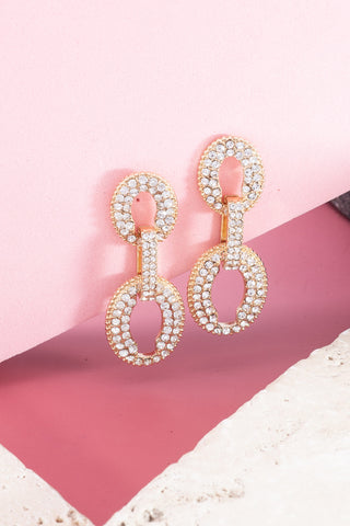 STATEMENT RHINESTONE DROP EARRING | 80E1082