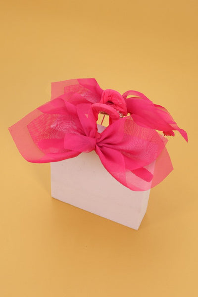 SILK LIKE CHIFFON BOW HAIR CLAW CLIPS | 40H625