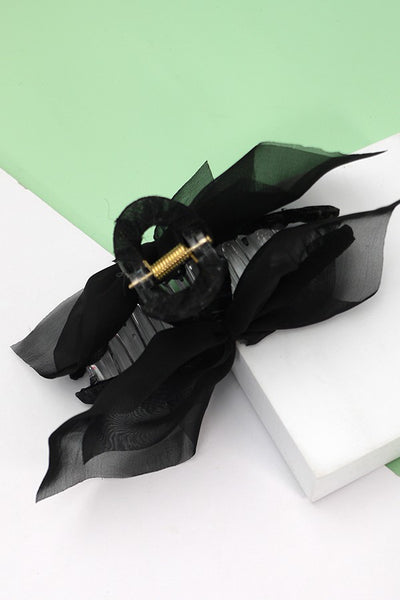 SILK LIKE CHIFFON BOW HAIR CLAW CLIPS | 40H625