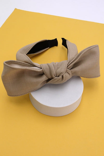 COTTON LINEN FASHION BOW HEADBAND | 40HB133