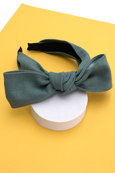 COTTON LINEN FASHION BOW HEADBAND | 40HB133