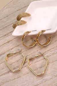 LUXURY TRIO HOOP EARRINGS | 31E03328