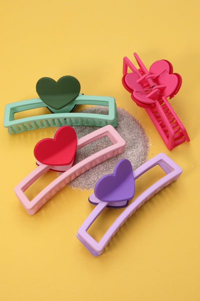 LARGE HEART HAIR CLAW CLIPS | 40H634