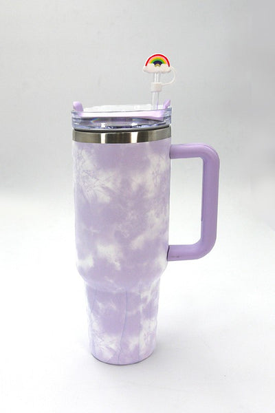 40oz CLOUD FLOWER RAINBOW TUMBLER STRAW COVER CAP | 40TB1919