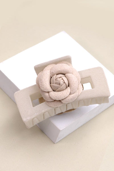 VELVET ROSE RECTANGLE HAIR CLAW CLIPS | 40H661