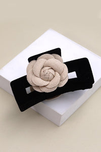 VELVET ROSE RECTANGLE HAIR CLAW CLIPS | 40H661