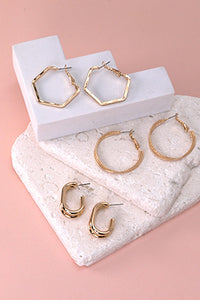 SET OF BEST TRIO HOOP EARRINGS | 31E03547