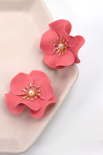 MATTE FLOWER STUD EARRINGS | 10E47531