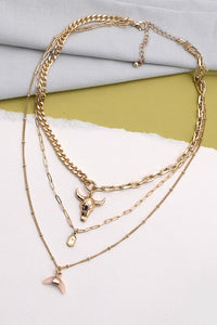 BULL HORN MULTI LAYER NECKLACE | 80N243