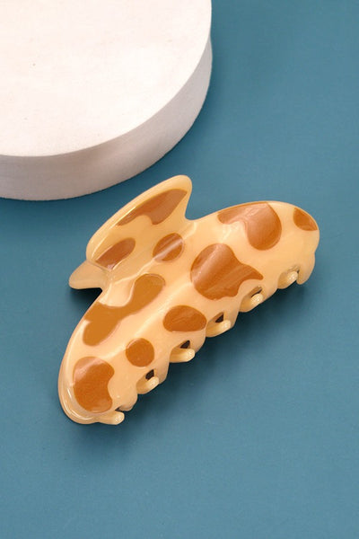 JUMBO CELLULOSE ANIMAL PRINT HAIR CLAW CLIPS | 40H675