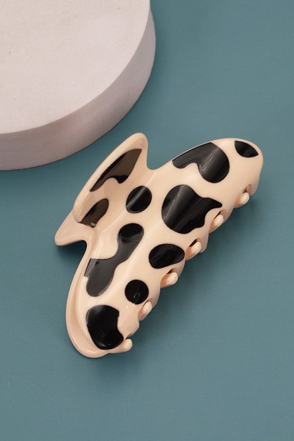 JUMBO CELLULOSE ANIMAL PRINT HAIR CLAW CLIPS | 40H675