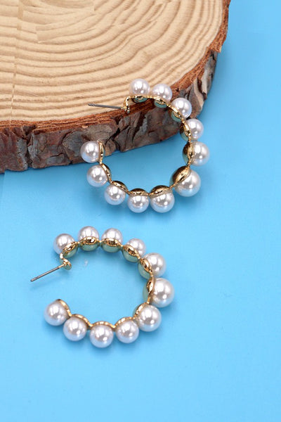 PEARL HOOP EARRINGS | 80E1680