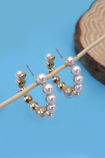 PEARL HOOP EARRINGS | 80E1680