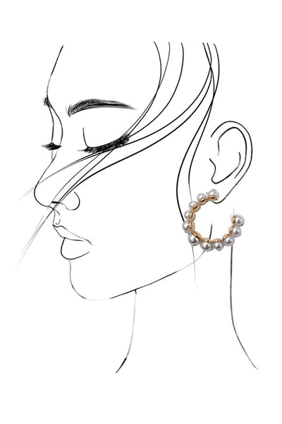 PEARL HOOP EARRINGS | 80E1680