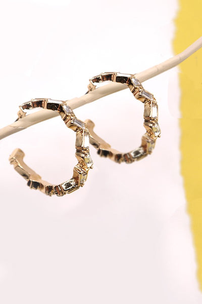 BAGUETTE HOOP EARRRING | 80E1766