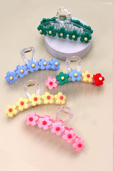 LARGE FLORAL DECORATED HAIR CLAW CLIPS | 40H682