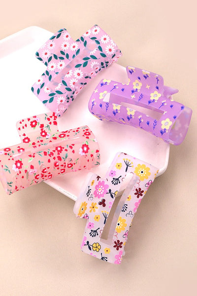 LAVISHING FLOWER PETAL HAIR CLAW CLIPS | 40H688