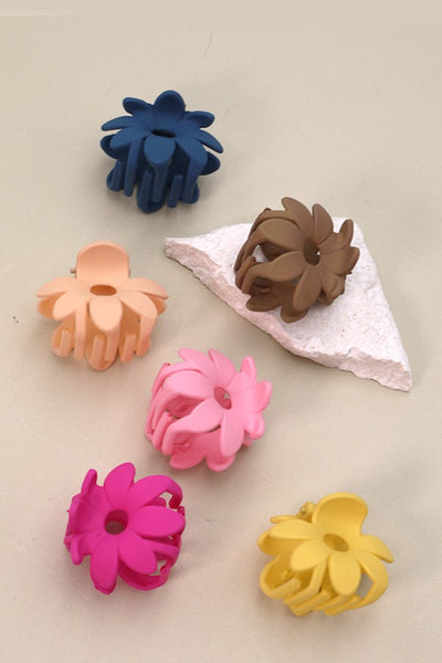 MINI FLOWER HAIR CLAW CLIPS Set of 6 | 40H685