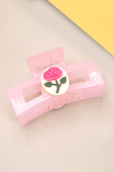 RECTANGLE ROSE HAIR CLAW CLIPS | 40H660