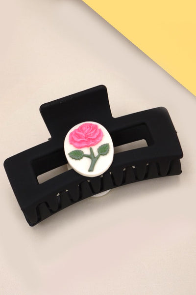 RECTANGLE ROSE HAIR CLAW CLIPS | 40H660