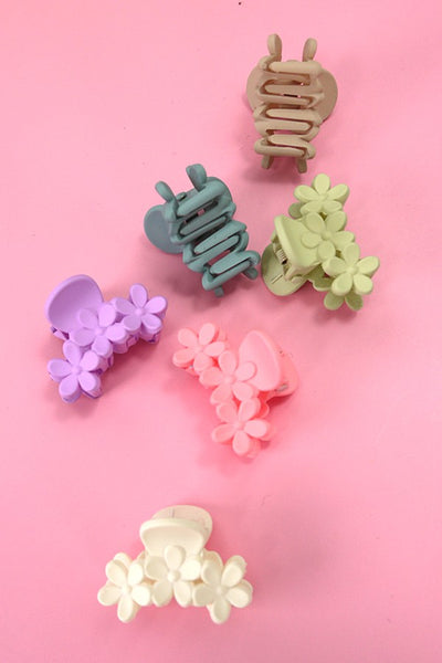 MINI PETAL HAIR CLAW CLIPS SET OF 6 | 40H690