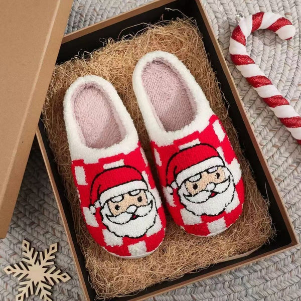 SOFT PLUSH MUSHROOM HEART RAINBOW WARM SLIPPERS | 40SP014