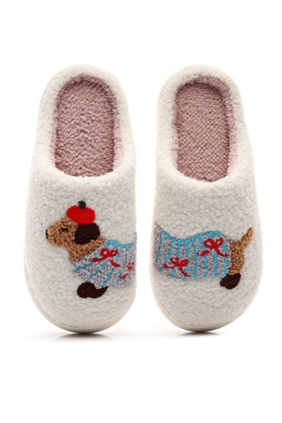 SOFT PLUSH MUSHROOM HEART RAINBOW WARM SLIPPERS | 40SP014