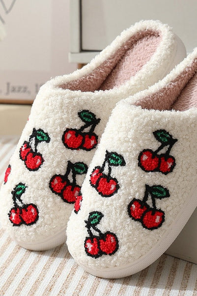 SOFT PLUSH MUSHROOM HEART RAINBOW WARM SLIPPERS | 40SP014