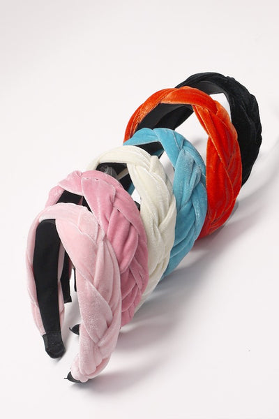 CLASSIC BRAIDED VELVET  HEADBAND | 40HB139