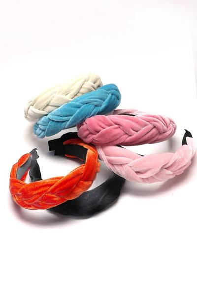 CLASSIC BRAIDED VELVET  HEADBAND | 40HB139