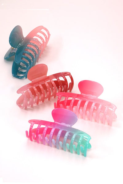 JUMBO SHINY OMBRE HAIR CLAW CLIPS | 40H689