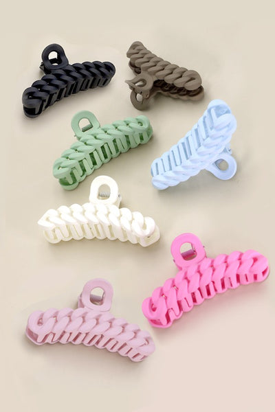 LAEGE MATTE CHAIN HAIR CLAW CLIPS | 40H692