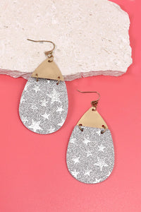 STAR GLITTER TEARDROP EARRINGS | 51E2101284