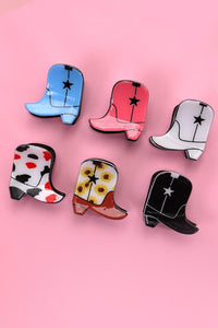 WESTERN BOOT HAT MINI HAIR CLAW CLIPS | 40H697