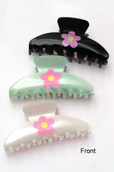 DOUBLE DESIGN DOUBLE SIDE DAISY HAIR CLAW CLIPS | 40H676