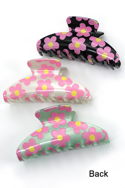 DOUBLE DESIGN DOUBLE SIDE DAISY HAIR CLAW CLIPS | 40H676